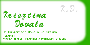 krisztina dovala business card